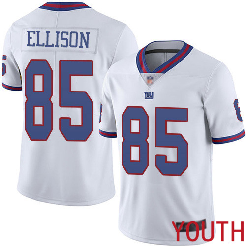 Youth New York Giants #85 Rhett Ellison Limited White Rush Vapor Untouchable Football NFL Jersey